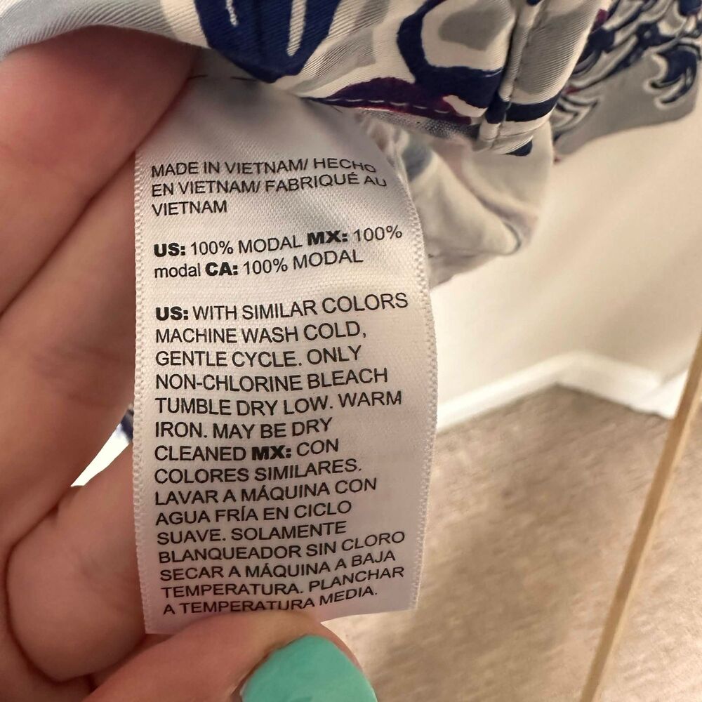 Chico's Paisley Modal Button Down Shirt Artsy Lagenlook Eclectic Size 1 US 8/10 - Picture 5 of 8